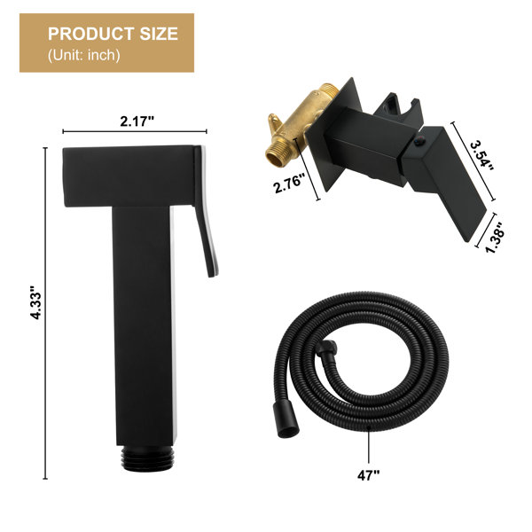 Boyel Living Wall Mounted Hot and Cold Bidet Sprayer Faucet Set